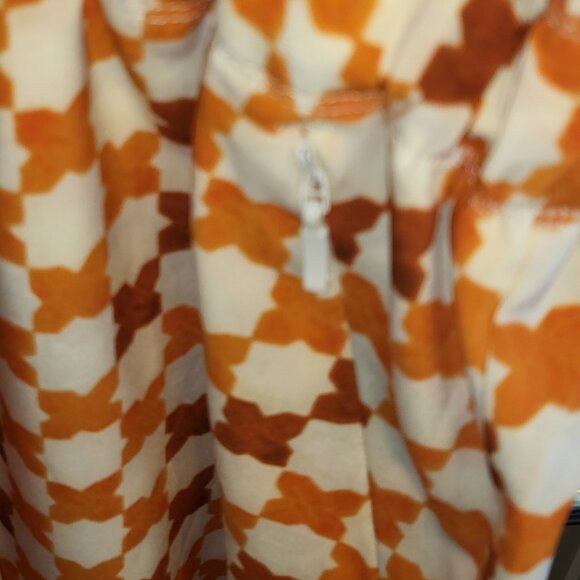 Tilley Dress Orange Burgundy Geometric Print Tank Dress Short Sleeveless Sz XL - Picture 4 of 8